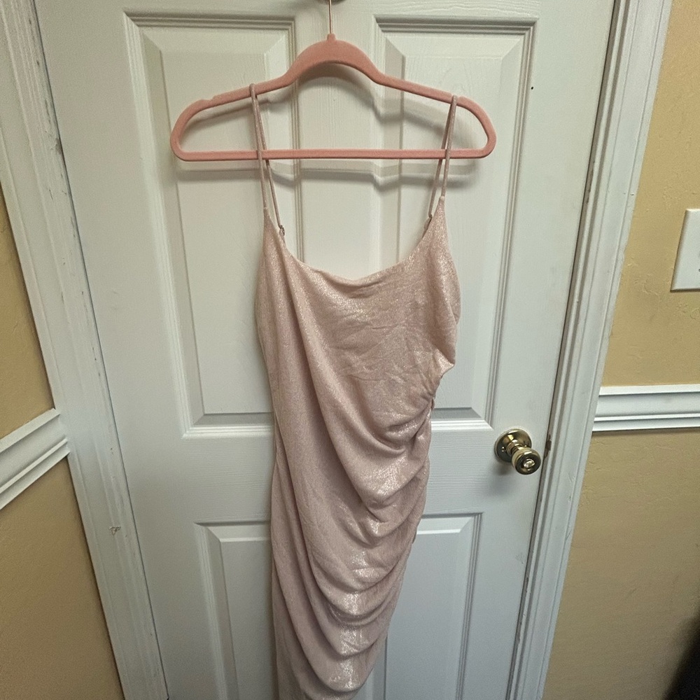 Forever 21 Shimmering Pink Backless Dress
